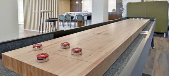 Shuffleboard and other games available in the clubroom.