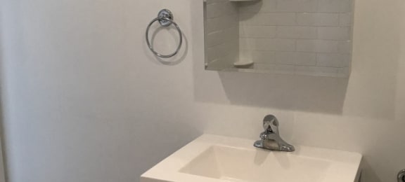 Bathroom with vanity storage