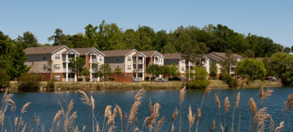 Lake view overlooking apartment buildings