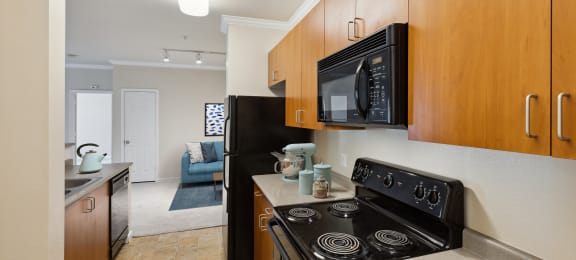 Kitchen counter at Waterstone Apartments