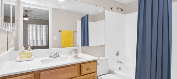 Bathroom vanity at Garden Grove Apartments