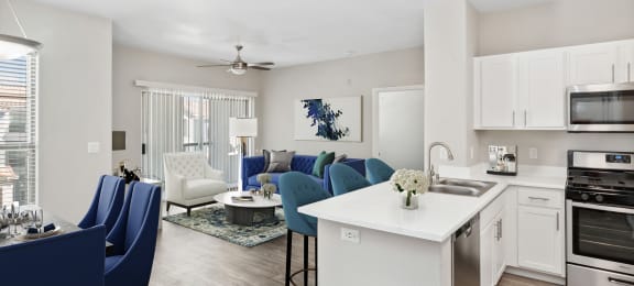 Living room at Azure Apartment Homes