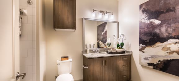 Furnished Bathroom at Andorra Apartments