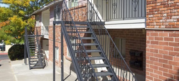 Stairs of Exterior at Oak Manor & Angel Street Apartments