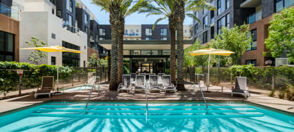 Sparkling Swimming Pool at Block C, San Marcos, CA