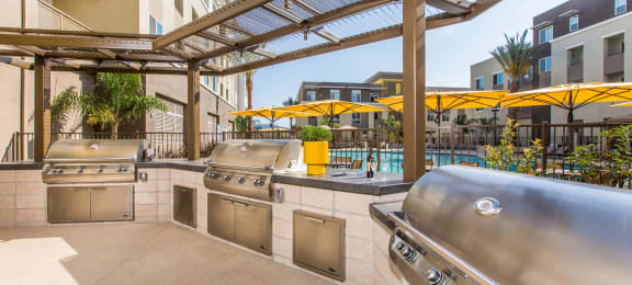Outdoor grills at Marc San Marcos Apartments