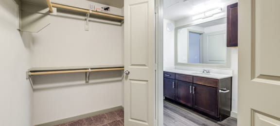 spacious closet with nothing hanging