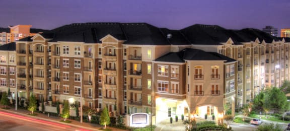 Luxury apartments next to the Galleria in Dallas with attached parking garage at Villa Piana Apartments in Dallas