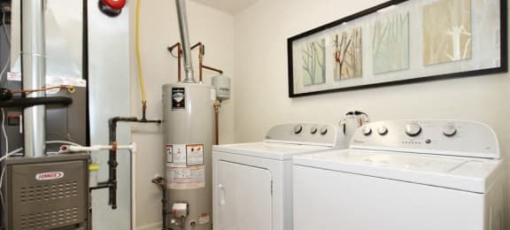 laundry room in each townhome