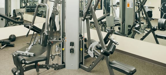 loft fitness center with exercise machines