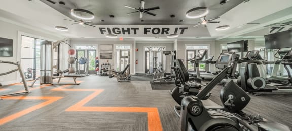 the gym at the belgard apartments mn