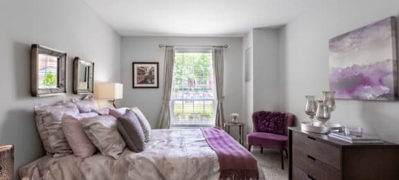 Spacious Bedrooms with cozy bed at Versailles on the Lakes Oakbrook*, Illinois