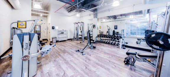 Fitness center at Wells Place Apartments, Chicago, 60607