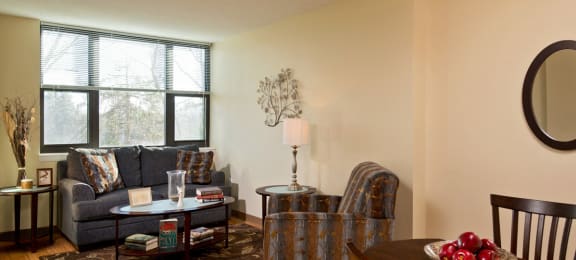 Living Room at Ohav Sholom Apartments in Albany, NY.