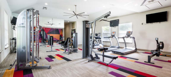 fitness center- cardio machines, weighted machines, free weights