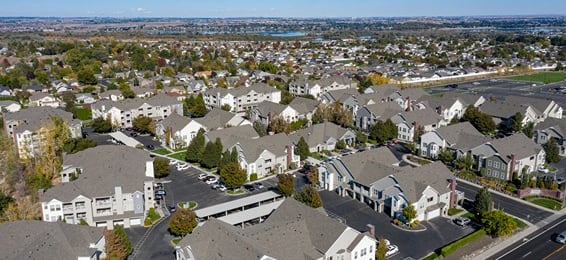Aerial view of Villas at Meadow Springs