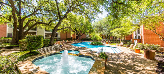Pool view at Arboretum Oaks, Austin, TX