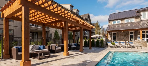 Lounge Swimming Pool With Cabana at Retreat at Ironhorse, Franklin, 37069