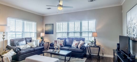 living room area of an apartment at sandstone crossing