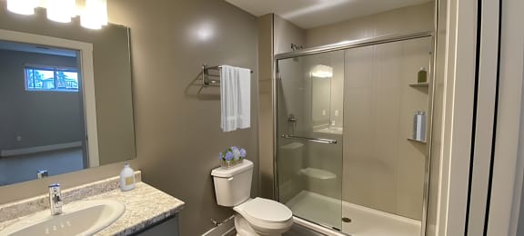 Bathroom at Gateway at Belknap Apartments in Grand Rapids, MI