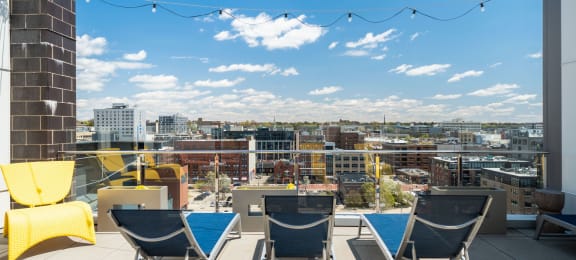 Rooftop view at Arena Place Apartments in Grand Rapids, MI
