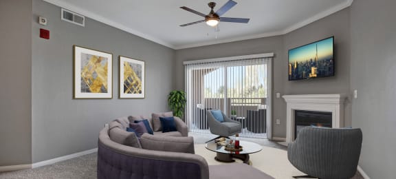 Elegant Living Room | 2 Bedroom Apartments In Sacramento | Broadleaf Apartments