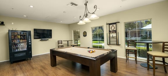 Billiard Room at 55+ FountainGlen Stevenson Ranch, Stevenson Ranch, CA