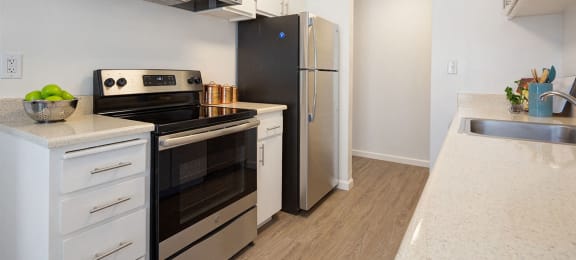 Stainless Steel Kitchen Appliances at Three Crown Apartments, Alameda