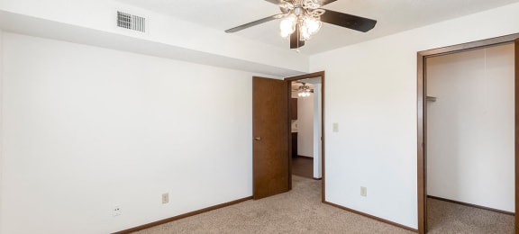 West One Bedroom Closet and Entry at Raintree Apartments, Topeka, 66614