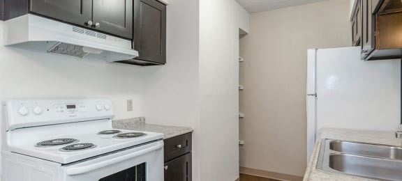 West Two Bedroom Kitchen at Raintree Apartments, Topeka, KS