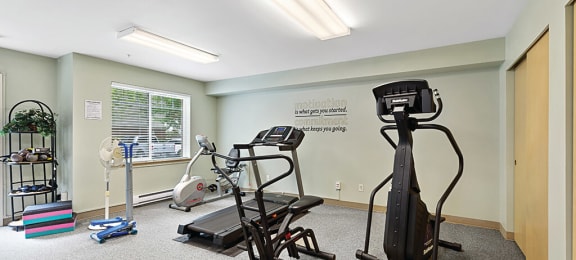 Exercise room at Lakewood Meadows in Lakewood, WA