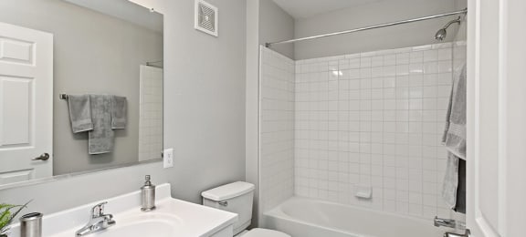Bathroom Updated at England Run Apartments in Fredericksburg VA