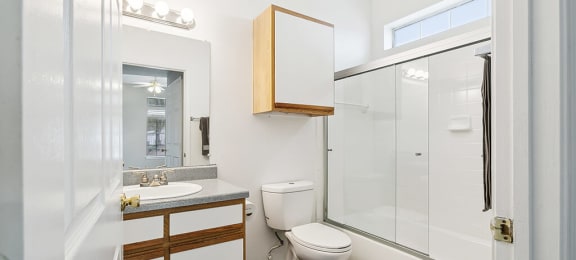 Bathroom at Almeda Park Apartments in Houston TX