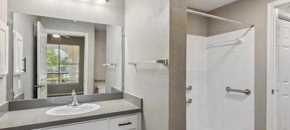 Bathroom at The Sorento Apartments in San Antonio TX