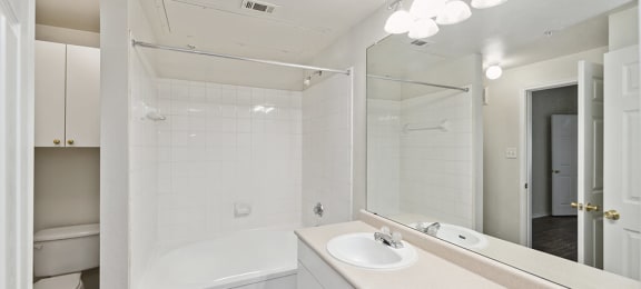 Bathroom at Tivoli apartments in Dallas TX