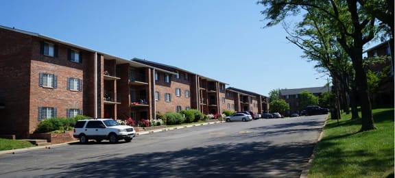 Exterior parking at Weston Circle and Wicklow Square Apartments in Fredericksburg VA