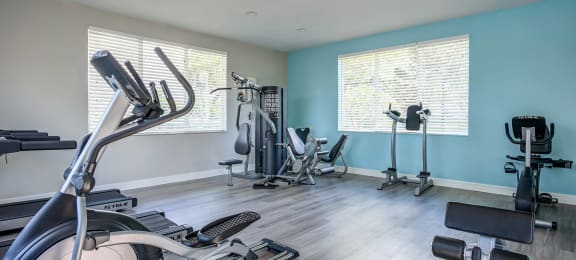 Fitness Center weights at Cedar Grove Apartments in Miami Gardens FL