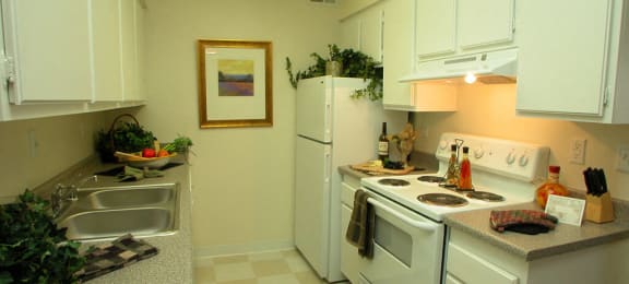 kitchen with dishwasher for Timberleaf Apartments in Lakewood, CO