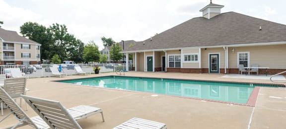 Outdoor pool at Whispering Oaks Apartments in Portsmouth VA