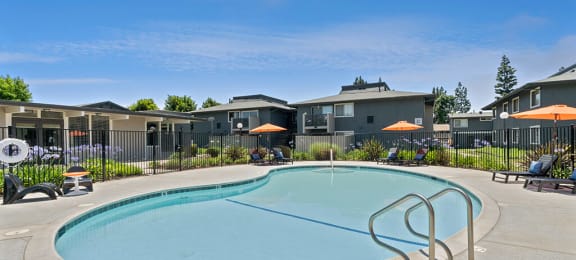 Pool and Lounge Furniture at Westchester Park Apartments in Tustin CA