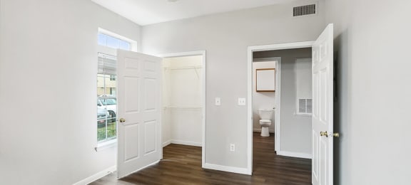 Primary Bedroom Closet at Almeda Park Apartments in Houston TX