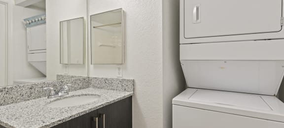 Washer and dryer at Brenton at Abbey Park Apartments in West Palm Beach FL