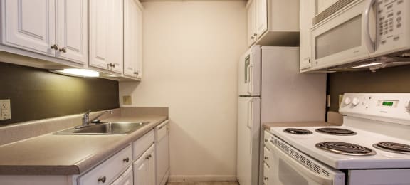 Spacious Kitchen and Living room in East Lansing Apartments near Michigan State University | Woodmere