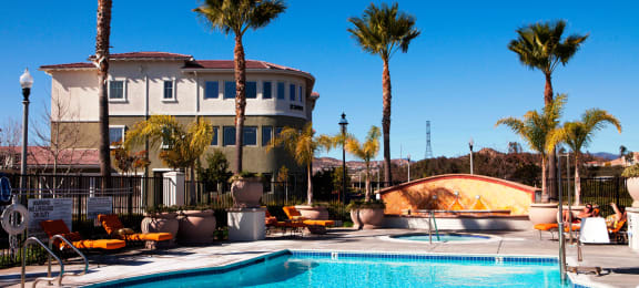 Private Swimming Pool at Valencia, CA Senior Housing - FountainGlen at Valenica Pool