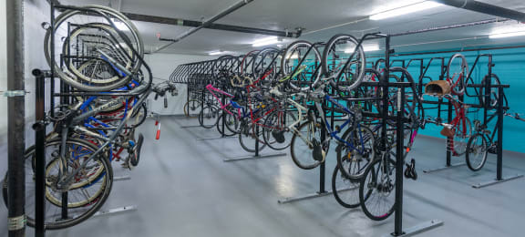Bike Storage at The Pearl, Silver Spring, Maryland
