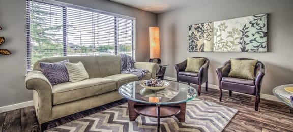 Modern Living Room at Silver Bay Apartments, Boise, ID, 83703