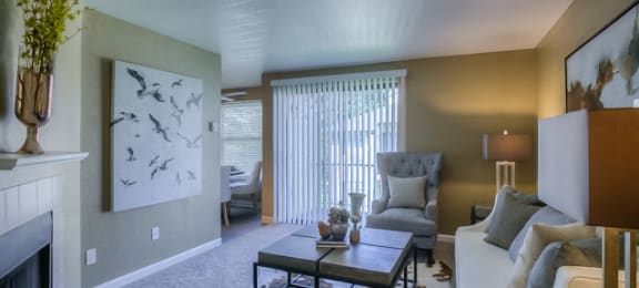 Spacious Living Room at Waverly Gardens Apartments, Portland, 97233