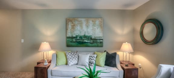 Living Room at Waverly Gardens Apartments, Portland, 97233