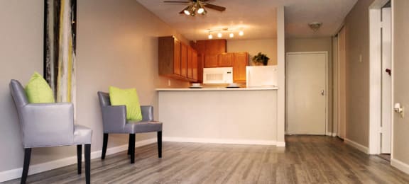 Living Room and Kitchen| Parc Station Apartments in Santa Rosa, CA