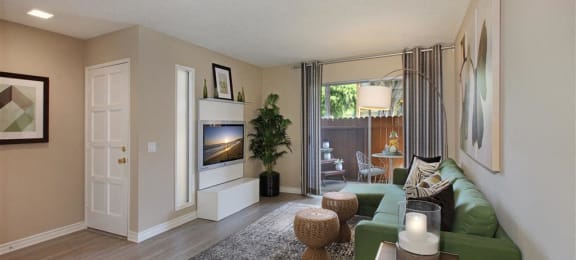 Living Room | Casa Grande Apartment Homes in Cypress CA 